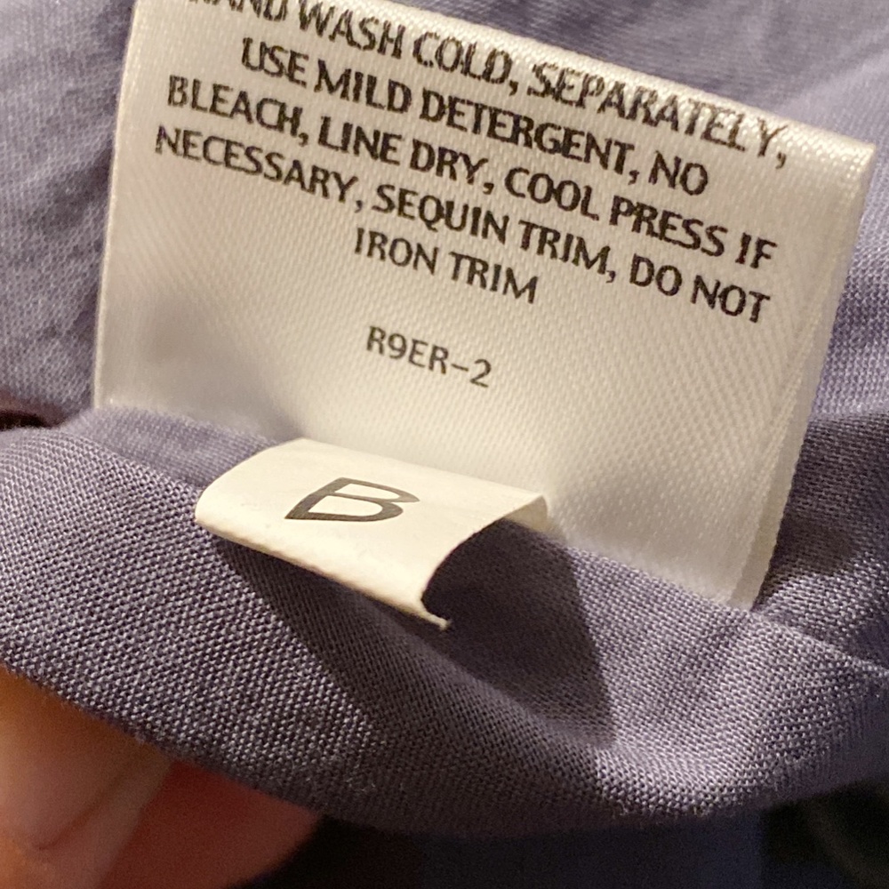 😎 Eileen Fisher Blue Pleated Pintuck Silk Tank - Picture 7 of 7